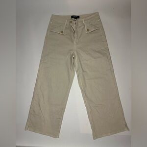 Joseph Ribkoff Cream Jeans with Zipper Detail